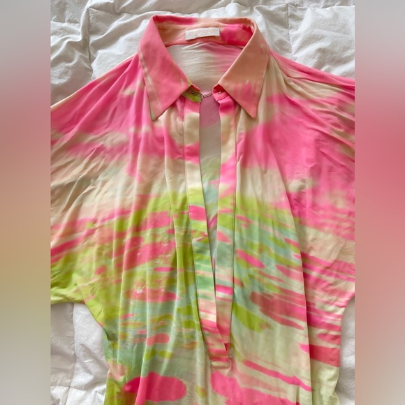 RARE ROBERTO CAVALLI PSYCHEDELIC 70s PRINT DRESS - Picture 2 of 4